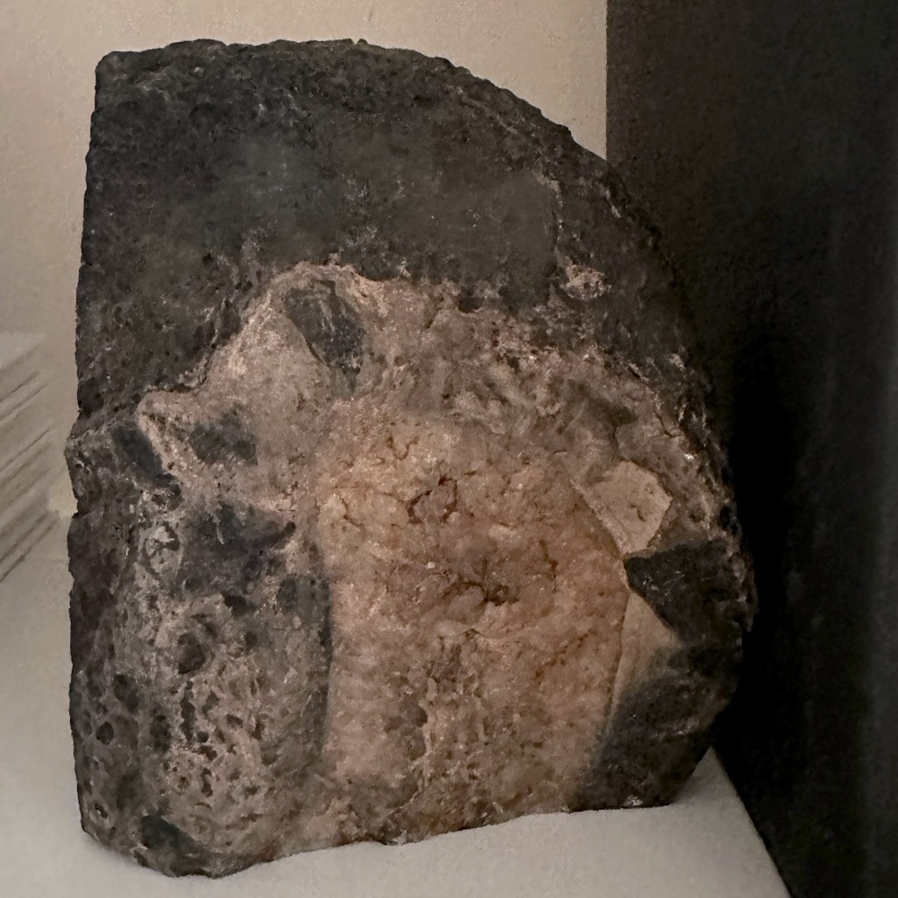 Natural Gray Agate Geode Bookends - Decorative Home Accents - Picture 5 of 13